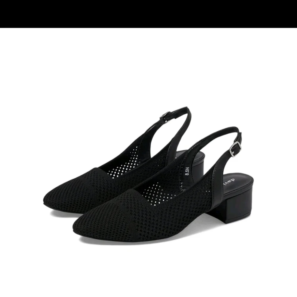 David Tate Women's Glenna Stretched Fabric Slingback Pump Sandals - Black